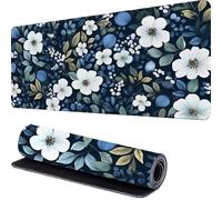 Blanc Tapis de Souris Gamer 700 x 300 x 3mm Les Plantes Tapis Souris XXL Extended Mousepad Desk Mat avec Base en Caoutchouc Antidérapant, Mouse Pad pour Ordinateur, PC, Bureau, Maison r-11