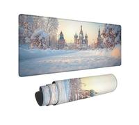 Blanc Tapis de Souris XXL 1000 x 500 mm, Tapis Souris ChâTeau sous Main Bureau avec 3MM Bords Cousus, Imperméable Mouse Pad Base en Caoutchouc Antidérapant Surface pour Gamer, PC, Cadeau -hjw2601I0