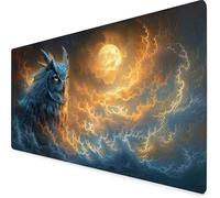 Blanc Tapis de Souris XXL 1000 x 500 mm, Tapis Souris Hibou sous Main Bureau avec 3MM Bords Cousus, Imperméable Mouse Pad Base en Caoutchouc Antidérapant Surface pour Gamer, PC, Cadeau -yym2509C9