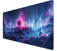 Blanc Tapis de Souris XXL 60x30cm, Tapis Souris Rose Sous Main Bureau avec 3MM Bords Cousus, Imperméable Mouse Pad Base en Caoutchouc Antidérapant Surface pour Gamer, Ordinateur, PC, Cadeau -yym2509MN