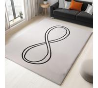 Blanc Tapis Lavable Machine Salon 80 x 150 cm Antidérapant Doux Poil Ras Symboles Mathématiques Modernes Et Minimalistes - Chambre Bureau Salle a Manger Cuisine Entrée Salle Détente, Décoration Maison