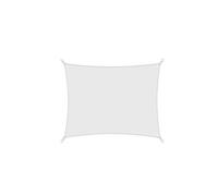 Blanc Toutes Les Tailles 420D imperméable à l'eau Voile d'ombrage carré Rectangle Triangle Jardin terrasse auvent Piscine Ombre Camp randonnée Cour pour Patio Terrasse(2.5x2.5m)