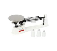 Blanc,Triple Beam Mechanical Balance, 2610g / 0.1g Lab Analytical Weight Set avec plateau de pesée en acier inoxydable, avec bouton de réglage zéro