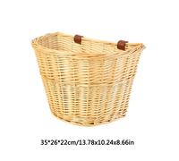 Blanc Un - Panier De Vélo Multifonctionnel En Rotin, Sac Avant Pratique Et Durable, Conteneur De Rangement Pour Guidon De Scooter, Accessoires De Bicyclette