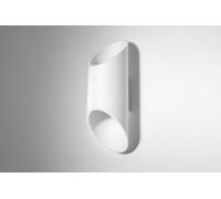 Blanc Wandleuchte Up & Down rond en Aluminium Spot G9 Ø10cm H:30cm Mur