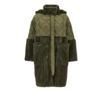 Blancha - Nylon Diamond-Visone Long Down Jacket - Femme - Vestes - Vert - Taille: 36 FR