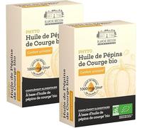 BLANCHE BRESSON - Huile de Pépins de Courge Bio - Confort Urinaire Homme, Débit & Volume Prostate, Diminution Envies d'Uriner, Débit Urinaire - 120 Capsules - Cure de 60 Jours - Fabriqué en France