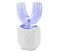blanche - Brosse à dents entièrement automatique en forme de U, brosse à dents ondulée, moteur ultrasonique, embout buccal, étanche, 360 degrés