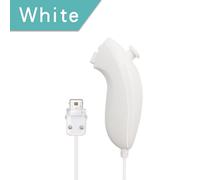 Blanche Manette De Jeu Nunchuck Pour Nintendo Wii, Poicrée Incurvée