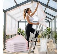 Blanche Toile d'ombrage 50% UV Filet Protection Solaire avec Oeillets, Tissu Ombrage Respirant et Réducteur de Chaleur pour Plantes, Serres, Jardins, Pergola, Balcons, Extérieur(9.5 * 20m)