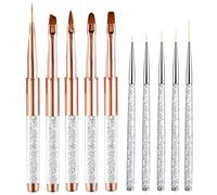 Blanchiment Dentaire Professionnel, Solution de Blanchiment à Domicile, Facile à Utiliser,Pinceau Nail Art Ongles Gel+5 Pièces Pinceaux en Détail à Ongles