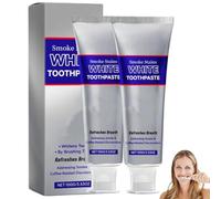 Blanchissant Dentifrice,Bright White Dentifrice,Blanchissant Instantané, Whitening Toothpaste Natural Mild and Non-irritating White Toothpaste,Anti-Taches Intensif,Enlève Taches Tabac, Café, Thé (2PC)