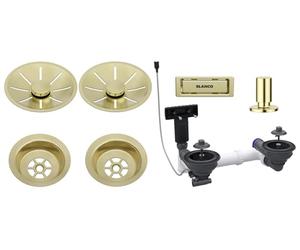 Blanco 207 443 InFino Set de vidage avec commande excentrique Doré satiné