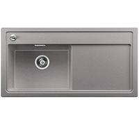 BLANCO 519242 Zenar XL 6 S Silgranit PuraDur Évier de Cuisine Planche à découper en Bois et bac à Gauche, en Aluminium métallisé, 60 cm Unterschrank-Becken Links