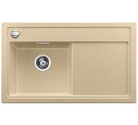 BLANCO 519267 Zenar 45 S Silgranit PuraDur Évier de Cuisine avec Plateau en Verre et bac à Gauche Champagne, 45 cm Unterschrank-Becken Links