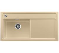 BLANCO 519287 Zenar XL 6 S Silgranit PuraDur Évier de Cuisine avec Planche à découper en Verre et bac à Gauche Champagne, 60 cm Unterschrank-Becken Links