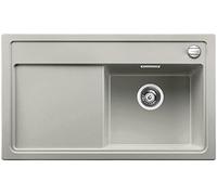 BLANCO 520613 Zenar 45 S Silgranit PuraDur Évier de Cuisine avec Planche à découper en Bois et bac à Droite Gris Perle, 45 cm Unterschrank-Becken rechts