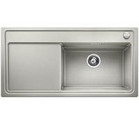 BLANCO 521221 Zenar XL 6 S Vapeur Plus Évier de Cuisine Silgranit PuraDur Gris Perle avec Planche à découper en Bois, 60 cm Unterschrank-DampfgarPlus