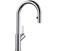 Blanco 521356 Carena-S Vario Robinet d'évier de cuisine chromé avec bec extractible Vario-chrome 521356