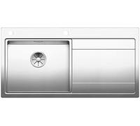 Blanco 521659 | Évier de cuisine en acier inoxydable DIVON II 5 S-IF | Couleur/Finition : Acier poli Meuble bas 50 cm