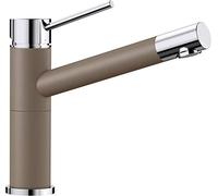 BLANCO 521738 Alta Compact, robinet de cuisine, SILGRANIT Look bicolore, Muscade/chrome, haute pression