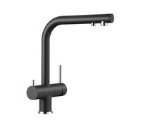 BLANCO 523 130 Fontas II - Robinet d'évier de cuisine anthracite en granit (Silgranit) avec bec fixe II-anthracite-523130, Rohrauslauf