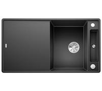 BLANCO 523231 AXIA III 5 S-F Évier de Cuisine en Granit, Anthracite, 50 cm Unterschrank | mit Glasschneidbrett