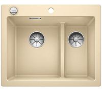BLANCO 523702 Pleon 6 Split Silgranit PuraDur avec contrôle de vidange Bassin Principal Gauche Champagne, 60 cm Unterschrank