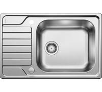 Blanco 525120 | Évier de cuisine en acier inoxydable DINAS XL 6 S Compact | Couleur/Finition : Acier brossé