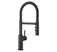 BLANCO 525793 CATRIS-S Flexo, robinet de cuisine en noir mat, mitigeur de cuisine, haute pression
