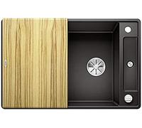 BLANCO 525843 AXIA III 45 S-F Évier de Cuisine en Granit, Noir