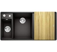BLANCO 525853 AXIA III 6 S-F Évier de Cuisine en Granit, Noir, 60 cm Unterschrank