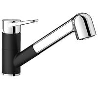 BLANCO 526428 WEGA II, Silgranit Noir/chromé, Hochdruck