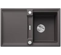 BLANCO ADIRA 45 S Évier en granit gris rocher SILGRANIT Type de montage : montage par le haut, réversible, pour armoires inférieures de 45 cm de large, grand bassin, surface facile à nettoyer