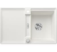 BLANCO ADIRA 45 S-F Évier en granit blanc en SILGRANIT - Type de montage : affleurant - Réversible - Pour armoires inférieures de 45 cm de large - Grand bac - Surface facile à nettoyer