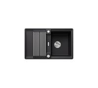 BLANCO ADIRA 45 S-F, SILGRANIT Noir, Type d'encastrement : affleurant, réversible, avec commande d'évacuation, avec accessoires, grand bac de 45 cm, surface facile à nettoyer