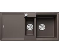 BLANCO ADIRA 6 S-F, SILGRANIT Coffee Type d'encastrement : affleurant, réversible, avec commande d'évacuation, avec accessoires, grand bac et surface facile à nettoyer