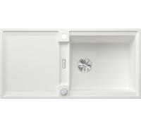BLANCO Adira XL 6 S-F, SILGRANIT blanc, type d'encastrement : affleurant, réversible, avec commande d'évacuation, avec accessoires, grand bac et surface facile à nettoyer