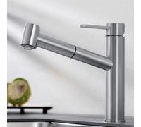Blanco Ambis Mitigeur de cuisine pivotant, basse pression, avec douchette extractible, 525124,