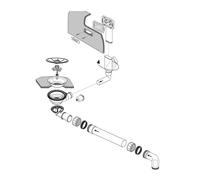 Blanco Andano Garniture de vidage de rechange 1 x 3,5 filtre sans commande excentrée C-overflow InFino, 234073,