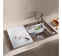 BLANCO 523224 AXIA III 5 S Évier de Cuisine en Granit, Café, 50 cm Unterschrank