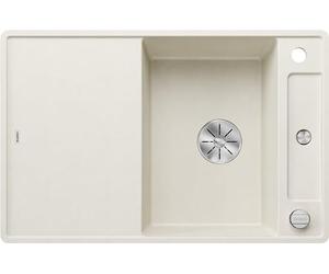 BLANCO AXIA III 45 S-F, SILGRANIT blanc doux, type d'encastrement : affleurant, réversible, avec planche à découper en verre, meuble bas de 45 cm, grand bac et surface facile à nettoyer