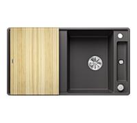 Blanco Evier Axia III 5 S-F Silgranit PuraDur Gris Rocher Planche frêne 523226