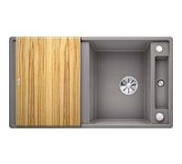 Blanco Axia iii 5 s évier 523207 91,5x47cm, PuraDur alumetallic, réversible, avec planche à découper en bois