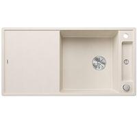 BLANCO AXIA III XL 6 S 527051, SILGRANIT Réversible, avec commande de vidage, avec planche à découper en verre Blanc