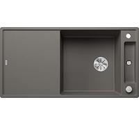 BLANCO AXIA III XL 6 S SILGRANIT Gris volcanique, Type de montage : encastrement par le haut, réversible, avec planche à découper en bois, meuble bas 60 cm, planche à découper coulissante, plateau