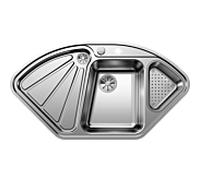 Blanco Blancodelta -si évier 523667 105,6 x 57,5 cm, Inox soie, avec télécommande de vidange / bol