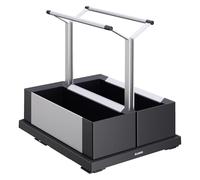 BLANCO Caddy de rangement 40 | plastique, aluminium noir gris | accès confortable grâce à la poignée et à la fonction coulissante entièrement extensible