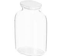 BLANCO Carafe en verre transparent, couvercle en marbre, carafe à eau de 1 l pour eau gazeuse et eau du robinet normale, complément parfait à tous les robinets filtrants ou systèmes de boisson