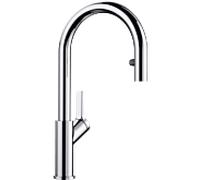 BLANCO Chrome Carena-S Vario Robinet d'évier de Cuisine avec Bec extractible 521356, Large